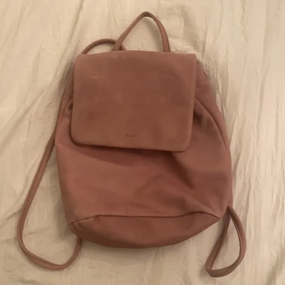 Baggu Leather Mini Backpack - Lavender Blush Pink - Picture 3 of 6